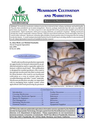 Mushroom Cultivation and Marketing