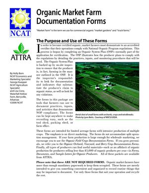 Organic Market Farm Documentation Forms