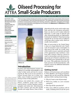 Oilseed Processing for Small-Scale Producers