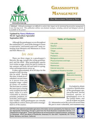 Grasshopper Management