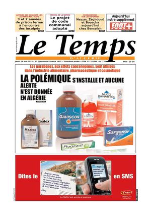 Le Temps d'Algérie Edition du Jeudi 26 Mai 2011