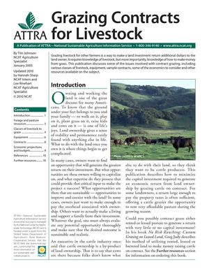 Grazing Contracts for Livestock