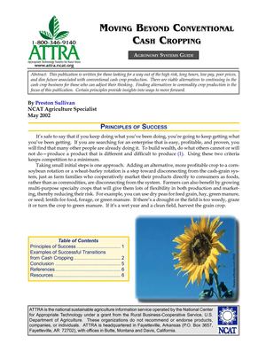 Moving Beyond Conventional Cash Cropping