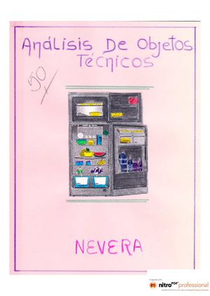 Análisis de Objetos técnicos: Nevera