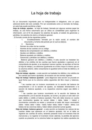 TEORIA DE HOJA DE TRABAJO