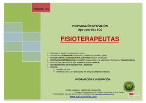 PREPARACIÓN OPOSICIÓN Ope-2007 DEL SCS FISIOTERAPEUTAS