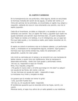EL SAPITO VANIDOSO