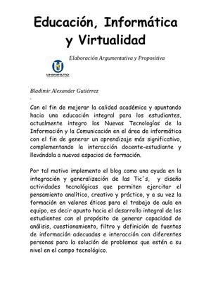 Taller de Elaboración Argumentativa
