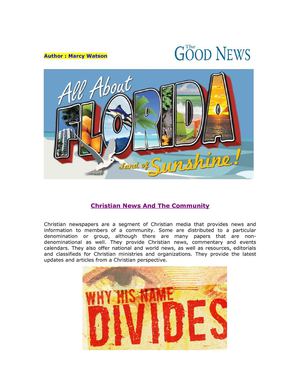 Christian News And The Community