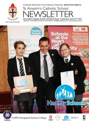 St Anselm's Catholic School End of Term 5 Newsletter 2010-2011