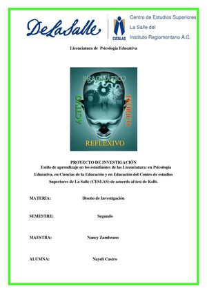 Los Estilos de Aprendizaje de los Estudiantes del CESLAS