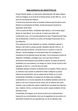 BIBLIOGRAFIA DE ARISTÓTELES