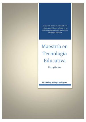 MAESTRIA EN TECNOLOGÍA EDUCATIVA