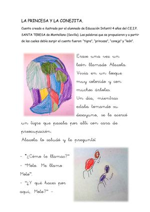 La pincesa y la conejita (Cuento  creado)