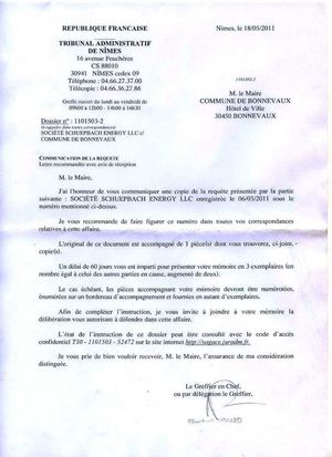 assignation tribunal maire bonnevaux