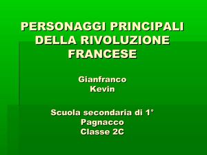 I personaggi protagonisti della rivoluzione francese