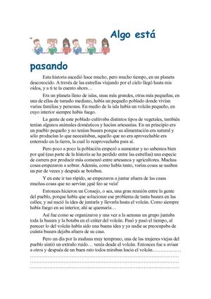Cuento "Algo está pasando"