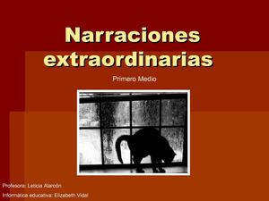 Webquest 1º medio: Narraciones extraordinarias