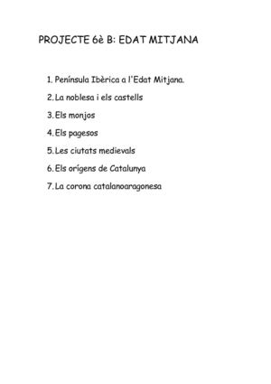 Projecte Edat Mitjana 6è B