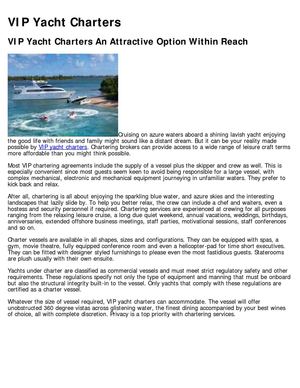 VIP Yacht Charters
