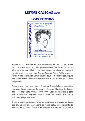 LETRAS GALEGAS 2011