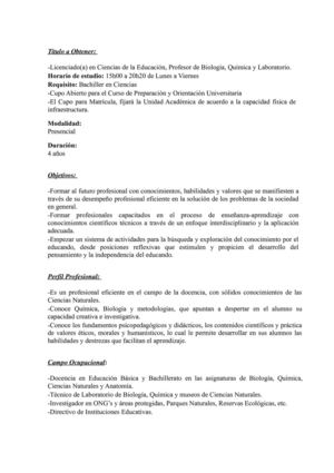 Perfil del docente en Ciencias