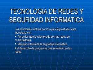 redes y seguridad informatica