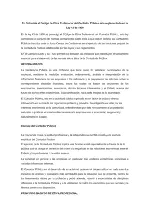 Articulo 43 Del 1990 Leyes Del Contador Público