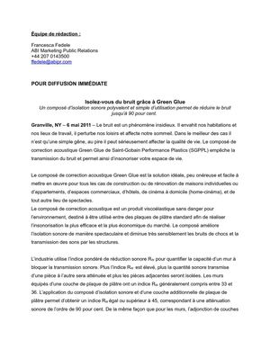 Isolez-vous du bruit grâce à Green Glue