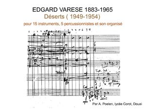 Analyse de Déserts d' E. Varèse