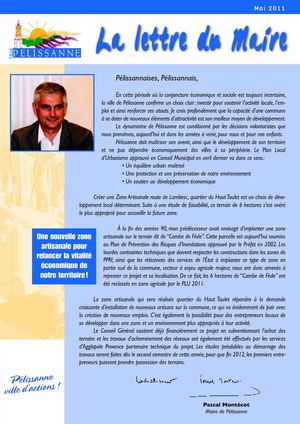 LETTRE DU MAIRE PELISSANNE 05.11