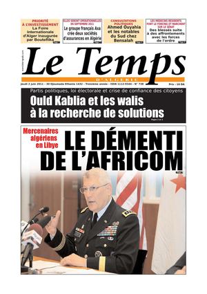 Le Temps d'Algérie Edition du Mercredi 02 Juin 2011