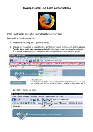 La barre personnalisée dans Firefox