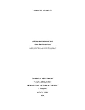 TEORIAS DEL DESARROLLO-PSICOLOGIA