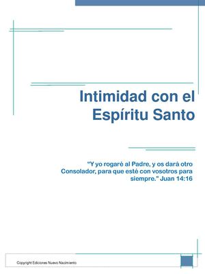 Intimidad con el Espíritu Santo - Semana 1