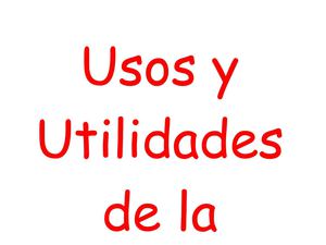 Usos y utilidades de la electricidad