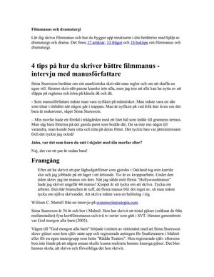 Filmmanus & Dramaturgi