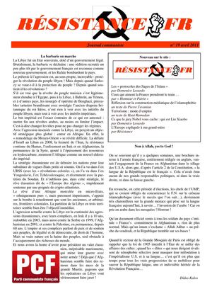 Résistance n° 19 - avril 2011