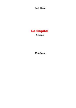 Karl Marx : le Capital (livre premier) - 1867