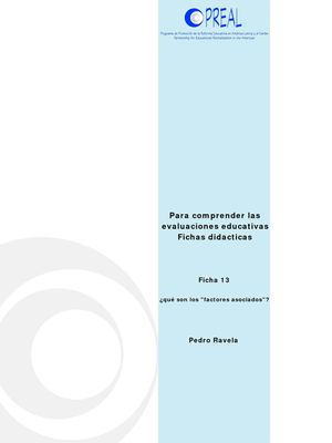 Qué son los factores asociados en las evaluaciones estandarizadas
