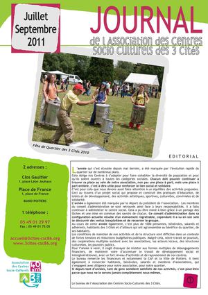 Les nouvelles du Centre Juillet-Sept 2011