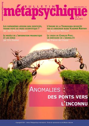 Sommaire Bulletin Métapsychique n°9