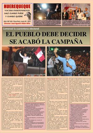 El pueblo quedó en cuarentena electoral. SE ACABÓ LA CAMPAÑA.