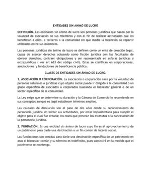 Entidades sin ánimo de lucro