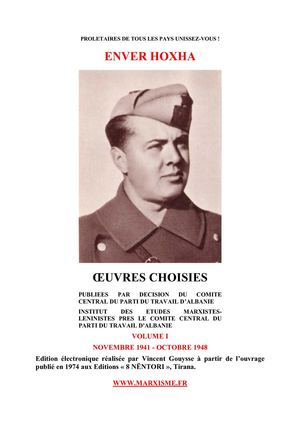 Enver Hoxha : oeuvres choisies (novembre 1941-octobre 1948)