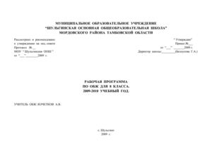 Рабочая  программа  по  ОБЖ. 8 класс.