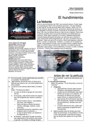 Cine y transversales - El hundimiento