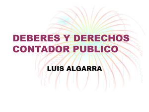 DERECHOS Y DEBERES DEL CONTADOR