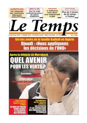 Le Temps d'Algérie Edition du Lundi 06 Juin 2011