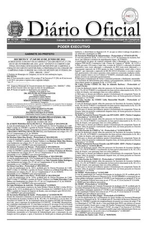 Diário Oficial Municipal de Campinas - SP // 04 de Junho de 2011